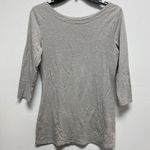 White + Warren Women's Gray Modal Blend 3/4 Sleeve Boat Neck Top Small Photo 0