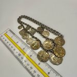 Gold tone coin necklace Photo 6
