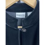 Chico's Chico’s Women's Black Velvet Rhinestone Button Cocktail Party Vintage Sweater M Photo 3