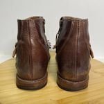 Bed Stu  Women 7.5 Tanned Leather Dipper Ankle Boot Bootie Fringe Buckle Harness Photo 4