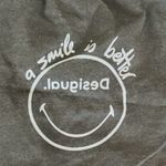 Desigual  Black Tee with Sunflower Smiley Size Medium Photo 4