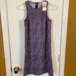 Michael Kors women's size XS dark lavender animal print super stretch tank dress Photo 5