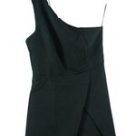 idem Ditto  Black Asymmetrical One Shoulder Skort Romper Size M Photo 0