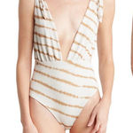 Maaji Ocena Waves Faena Reversible Plunge One-Piece Size Medium Photo 0