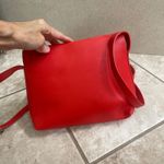 HaytiJoe Red orange Leather Crossbody Bag Small Shoulder Purse Adjustable Strap Photo 1