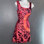 Women’s Cute Tie Dye Boutique Mini Sundress Dress size Medium Red Photo 2
