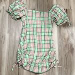 The Ragged Priest  Memory Ruched Plaid Mini Dress Women’s Small Photo 1