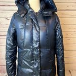 Gap Puffer Coat Down Quilted size Small Womens Packable Travel Hood Vintage Blue Photo 2