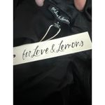 For Love & Lemons Willow Black Satin Mini Dress Sheer Sleeves Size Small Photo 5