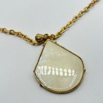 The Sak Mother of Pearl Teardrop Pendant Necklace in Gold-tone NWT Photo 2