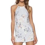 Finders Keepers Gray Watercolor Floral Romper Sz Small Photo 6