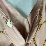 L'Agence L’AGENCE Chiara Pleated Cami Gold Chain Print Wide Leg Jumpsuit Pink Size 2 Photo 14