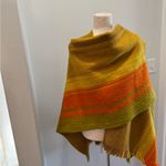 Cozy Mustard and Orange Knit Shawl Yellow Size undefined Photo 8