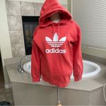 Adidas Originals Hoodie Women Small Coral Trefoil Logo Sweatshirt Pullover S Photo 11