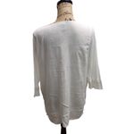 Bandolino White Embroidered Peasant Blouse Womens XL 3/4 Sleeve Top Photo 2