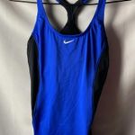 Nike WO SIZE MEDIUM BLUE BLACK ATHLETIC T BACK TOP BUILT IN PADDED BRA CLEAN Photo 1