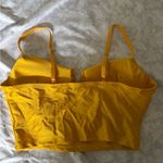 Iris  Yellow Fitted Bustier Crop Top Photo 2