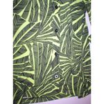 Jones New York Womens Blouse Top Palm Leaf Button Work Black Yellow Green Office Photo 2