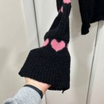 Black Sweater with Pink hearts Size L Photo 2