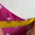 Pink Polka Dot Asymmetrical Top, Y2K, Coquette, Barbiecore, 2000s, Large‎ Photo 4