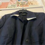 Akris  Women’s Short Sleeve Coat Dark Navy Coat Size 12 Photo 4