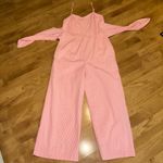 Vineyard Vines Seersucker Jumpsuit Tie-Waist Sleeveless Pink White Size 4 Photo 9