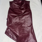 Leather top Red Size M Photo 0