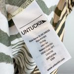 Untuckit for Her Elise Shirt Dress Stretch Cotton Safari Print Zebra Tan Size 6 Photo 13