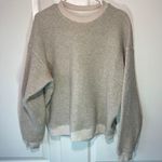 Outdoor Voices MegaFleece Crewneck Pullover Cream Oatmeal Khaki Wool Blend Large Photo 1