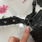 Guess Black Quilted floral Crossbody Bag with cheetah lining and bag charm Photo 9