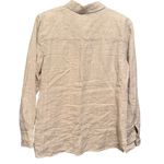 Baird McNutt Irish Linen J Crew Wren Slim Fit Long Sleeve Shirt 6P Petite Tan Photo 1