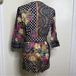 Vintage Lady Carol Petites Mixed Prints Open Front Jacket Dress w/ Belt Sz 10 Blue Photo 4