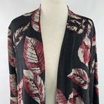 Southern Lady Size L Open Front Long Sleeve Drape Cardigan Sweater Black Red Size L Photo 1