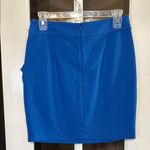 ZARA Electric Blue Stretch Pencil Mini Skirt Size Small Photo 3