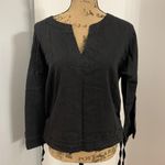 Madewell  Denim Black Side-Laced Top Photo 1