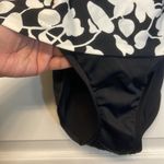 Azul Black White One Piece Swimsuit Adjustable Spaghetti Strap Size 10 EUC #7278 Photo 2