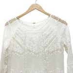 Free People  Ivory Luna Lace Dress Boho Festival Crochet Midi Women’s Size Small Photo 4
