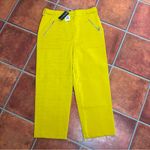 NWT Royalty by Maluma Faux Leather Yellow Pants Size M Photo 1