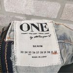 One Teaspoon Free Love Denim Distressed Pencil Skirt in Salty Wash Size 25 Photo 9