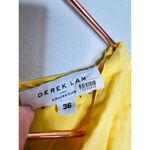 Derek Lam COLLECTIVE Yellow V-Neck Hourglass Twist Front Tiered Mini Dress 36 Photo 6