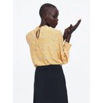 ZARA Floral Pleated Blouse Sz Medium Photo 1