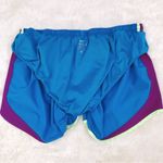 Nike Women’s Dri-Fit Tempo Running Shorts Athletic Workout Teal Purple Sz Large Photo 5
