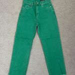 Straight Leg Jeans Green Size 26 Photo 1