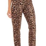 Allison Daley Faux suede leopard print pull on ponte pants Photo 0