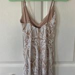 Windsor Nude and White V-Neck Mini Dress Photo 2