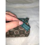 Coach NWT Women's Khaki/Aegean Dot Op Art Wristlet Handbag Photo 7