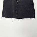 Madewell High Waist Button Front Rigid Denim A-Line Skirt Black Lunar | 28 Photo 3