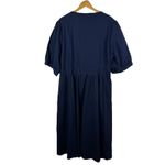 City Chic City‎ Chic Sunset Stroll Dress Size XXL 24 Chambray Blue Midi Linen Button Front Photo 4