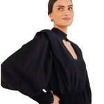 Farm Rio  Dress Women's Size Small Black Smocked Long Sleeve Cocktail Party Photo 4