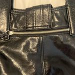 Perlina large black leather handbag 3 inside 1 outside zip pockets EUC Photo 6